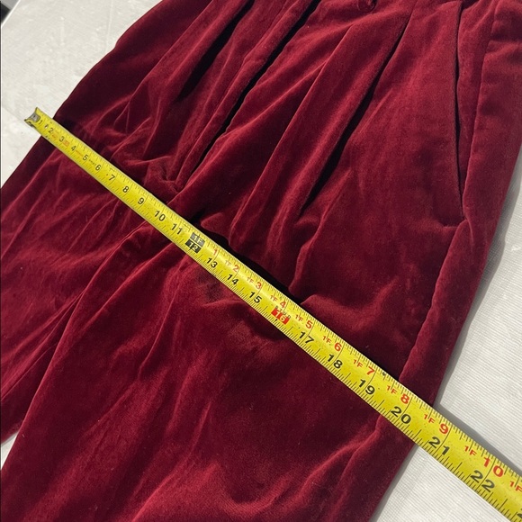 The Kooples Women's Velvet Carrot Pants Burgundy color size 34 France US size 2 - Picture 14 of 16